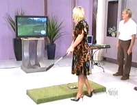 Kerri Anne Laser Golf playing Tiger Woods PGA golf