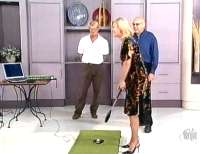 Kerri Anne Laser Golf playing Tiger Woods PGA golf